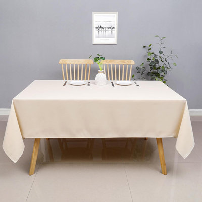 Nappe rectangulaire en tissu lavable et infroissable pour la salle à manger, la cuisine, les fêtes, les mariages et l'extérieur