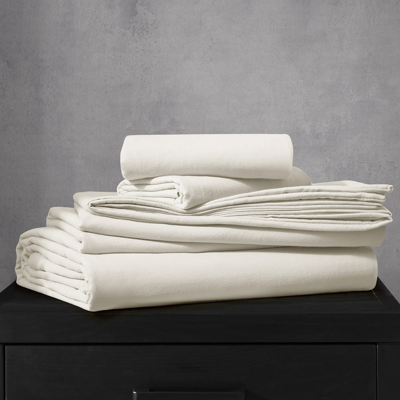 Prewashed Duvet Cover Set, Off White, Full Duvet Cover + 2 Standard Shams