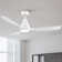 52 In. Indoor White Ceiling Fan With Integrated LED Light Kt, Remote Control Included
