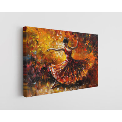 «Woman Dancing in Flames», impression sur toile, décoration murale moderne pour la maison et le bureau