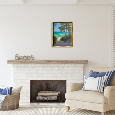 " Caribbean Beach View " by Jane Slivka Painting Print