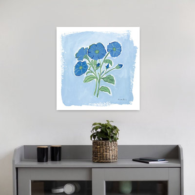 Contemporary Garden Blues I With Blooms Blue Art