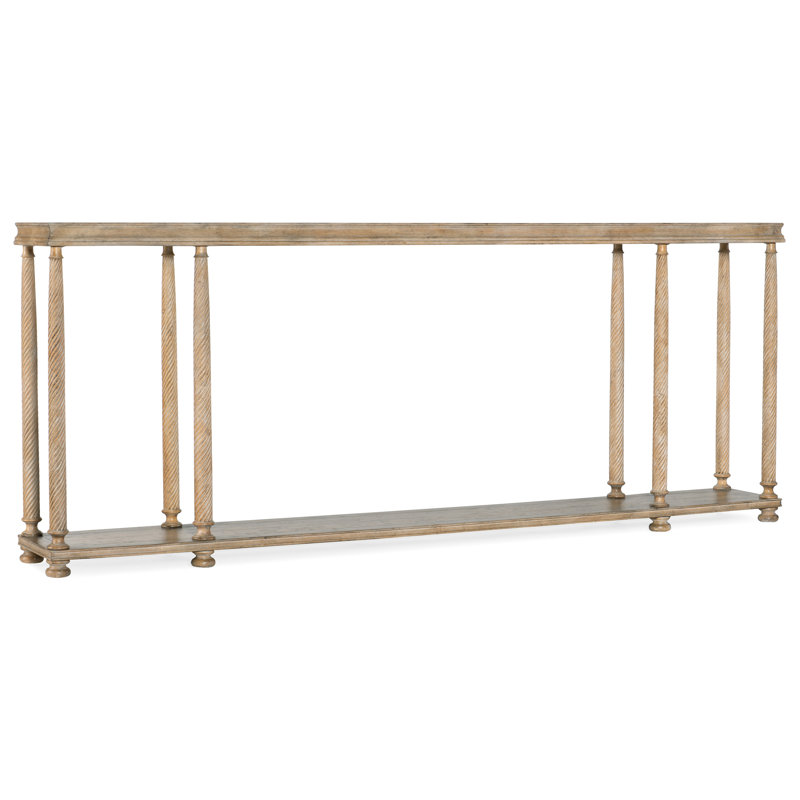 Console en bois massif 76,25 po Adette, Marron clair
