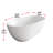 Cateisha 67'' x 30.7'' Soaking Acrylic Bathtub-108230015