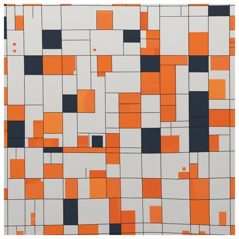 Édredon orange, blanc et noir, Twin Extra Long