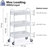 Metal Utility Cart, 3 Tier Rolling Cart With Lockable Wheels-49604652