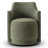 19" Upholstered Fully Assembled Swivel Dining Armchair-101219271