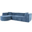 Canapé modulaire de style moderne, canapé modulaire en éponge, canapé modulaire en forme de L avec un design incurvé élégant et un tissu chenille luxueux, deux coussins décoratifs, pour le salon, le bureau