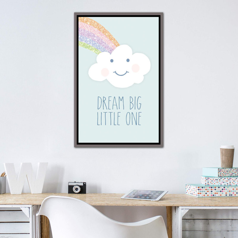 Art de rêve big little, H 26 po x l 18 po x P 1,5 po, Toile encadrée de bois rustique foncé