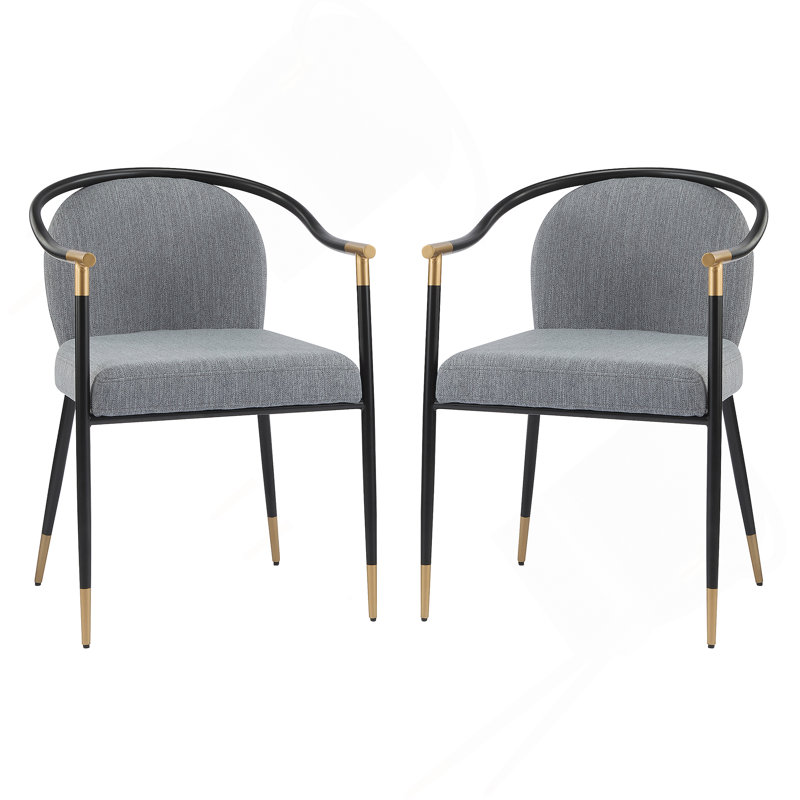 Modern Upholstered Dining Chair, Gray
