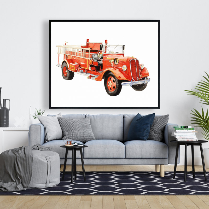 «Vintage Fire Truck» sur toile