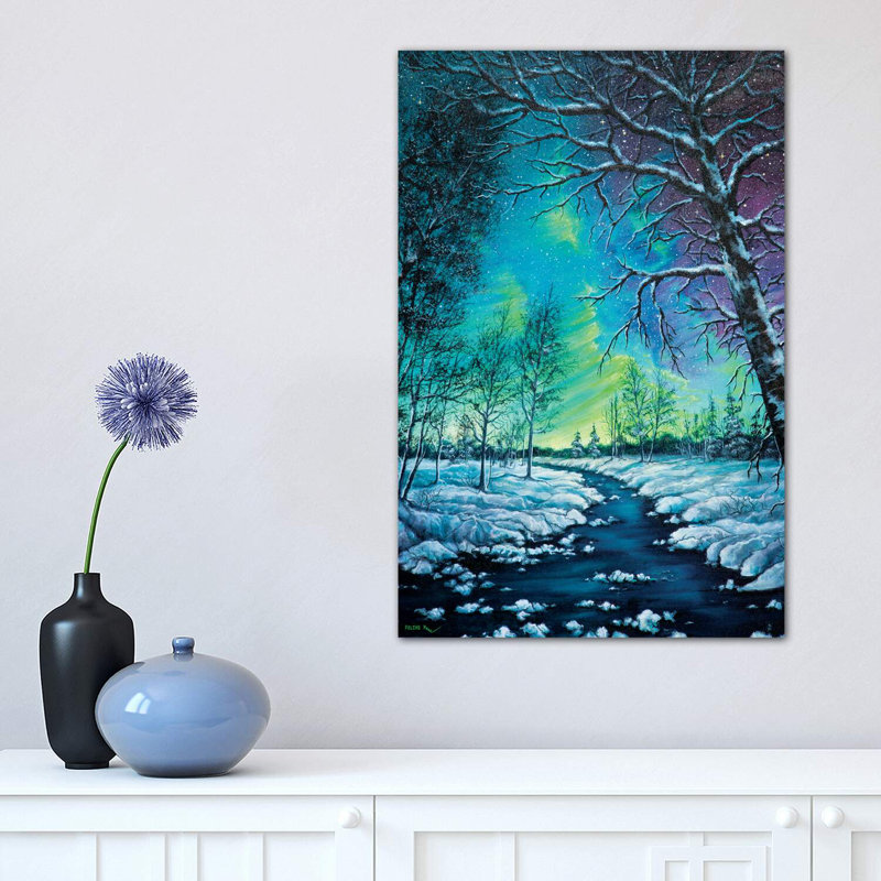 " Neon Night ", Wrapped Canvas, 18'' H x 12'' W x 1.5'' D