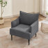 Fauteuil d'appoint, canapé simple à accoudoirs rembourrés, Tissu blanc
