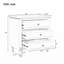 U_STYLE Table de chevet peinte de 28 po avec 3 tiroirs et rails coulissants, armoire de chevet simple avec poignée en métal, table d'appoint minimaliste avec pieds en caoutchouc pour canapé de chambre à coucher-35066915