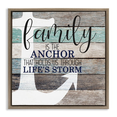 Art mural sur toile flottant "Family Anchor Through Storm" par Kim Allen