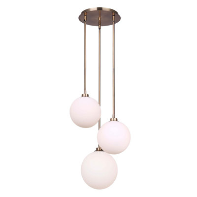 Freyda 3 - Light Gold Bulb Pendant