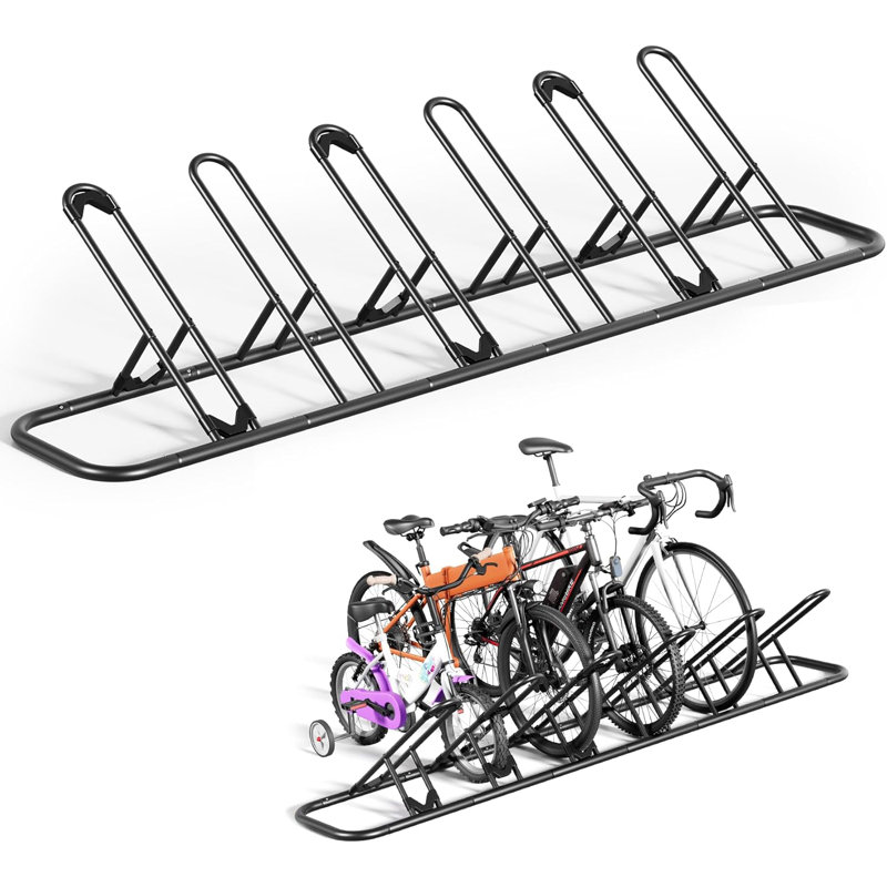 Support de vélo de plancher pour le garage, support de rangement de vélo intérieur et extérieur, support de vélo