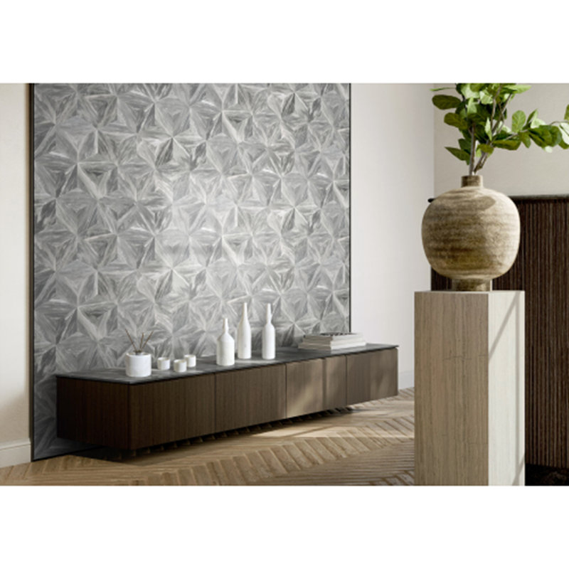 Ensemble d'accessoires de salon de luxe en marbre naturel véritable 7 pièces, Blanc immaculé