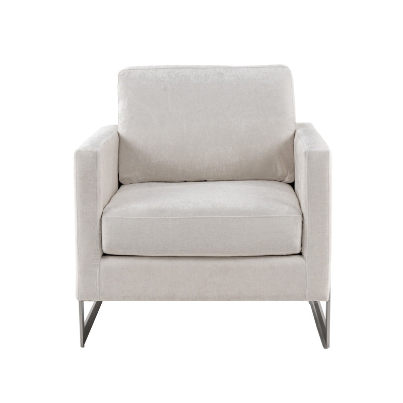 Lozka Upholstered Armchair, Silver