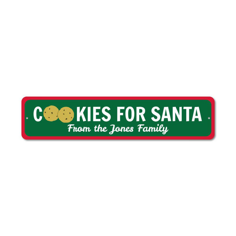 Plaque en aluminium Christmas Cookies, H 6 po x l 24 po x P 0,06 po