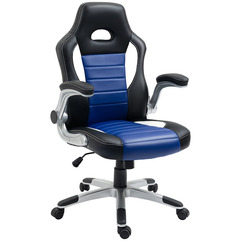 Fauteuil de jeu d'ordinateur pivotant Laforest, Bleu