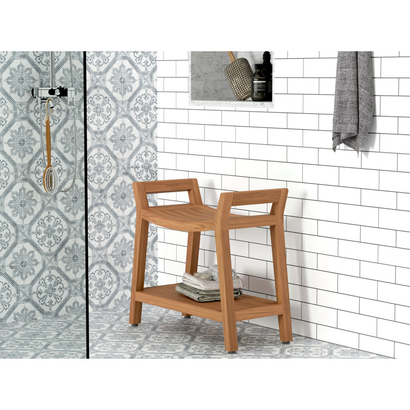 Asia Ascend 26" W Teak Shower Bench