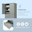 Armoire de rangement haute et large avec portes - Trois tiroirs, gris, pour salle de bain et bureau - Mobilier de rangement de bureau pour salle de bain-624638368