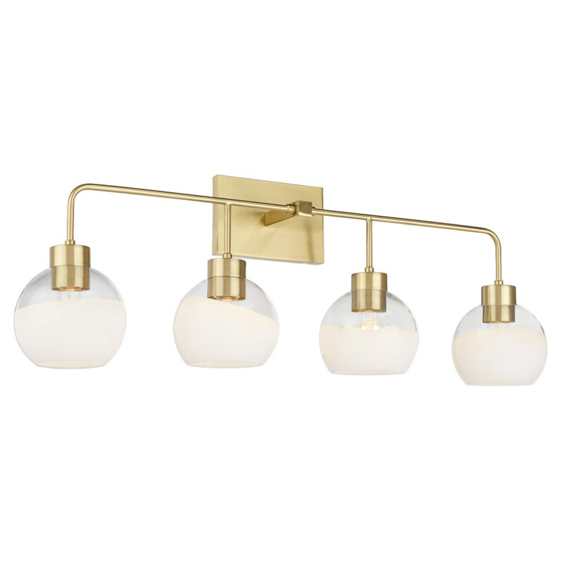 Éclairage pour meuble-lavabo 4 lumières Birdena, Antique Brass