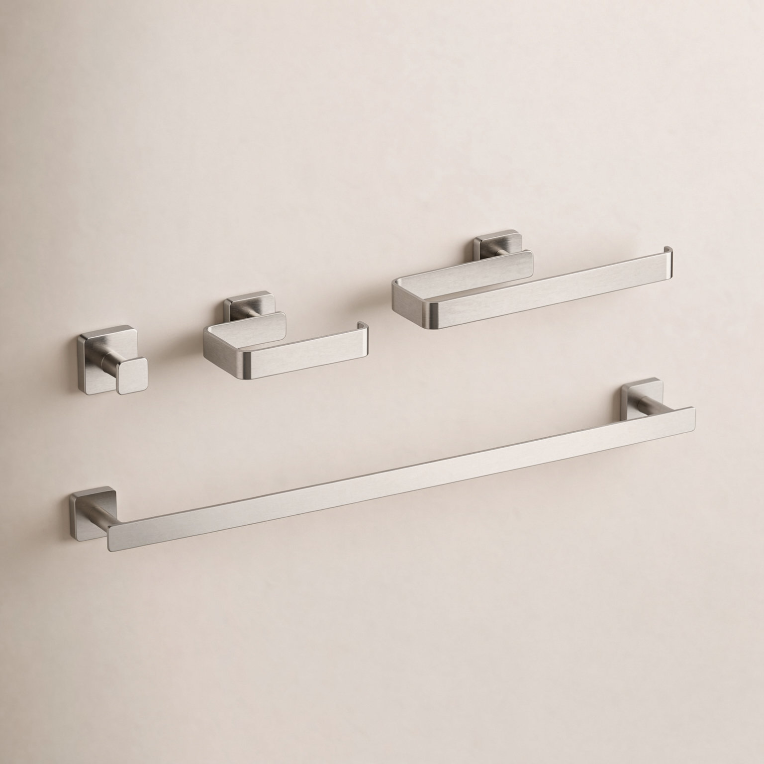 Blaze 4-Piece Bathroom Hardware Set, Brushed Nickel