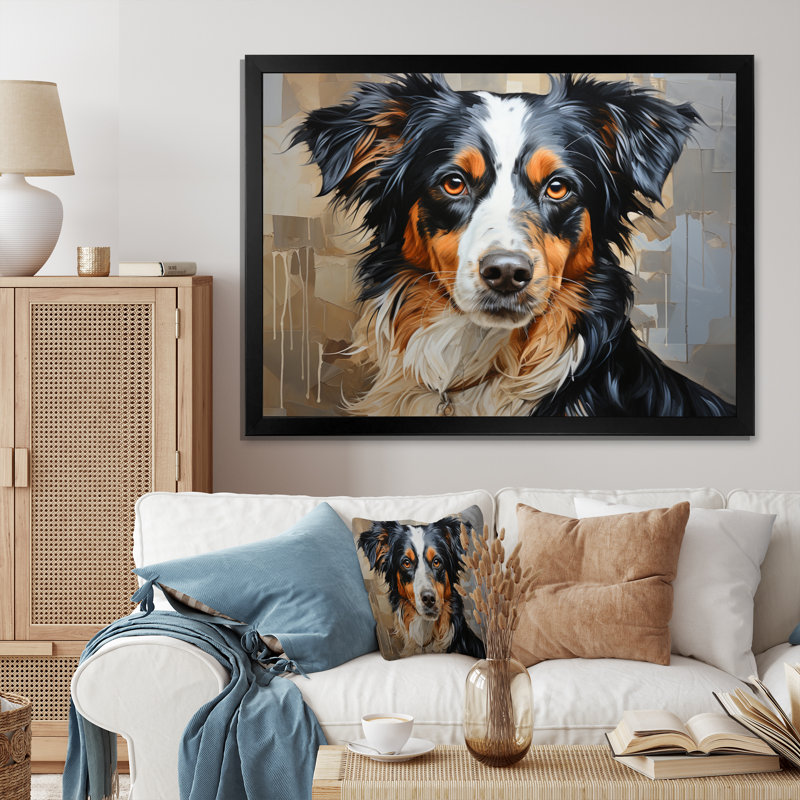 Charisme canin mâle sur un mâle, H 24 po x l 32 po x P 1 po, Cadre simple noir