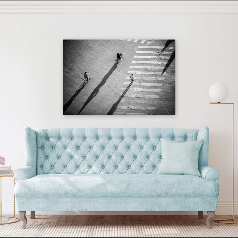 " Long Shadows Street Walk Dramatic Abstract Contemporary Zebra City Wall Art Print " by Zhou Chengzhou, 40" H x 60" W