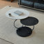 Tables basses rondes imbriquées - Plateau en faux marbre avec structure en métal robuste, ensemble de tables basses de salon peu encombrantes pour le côté canapé, appartement et décoration intérieure