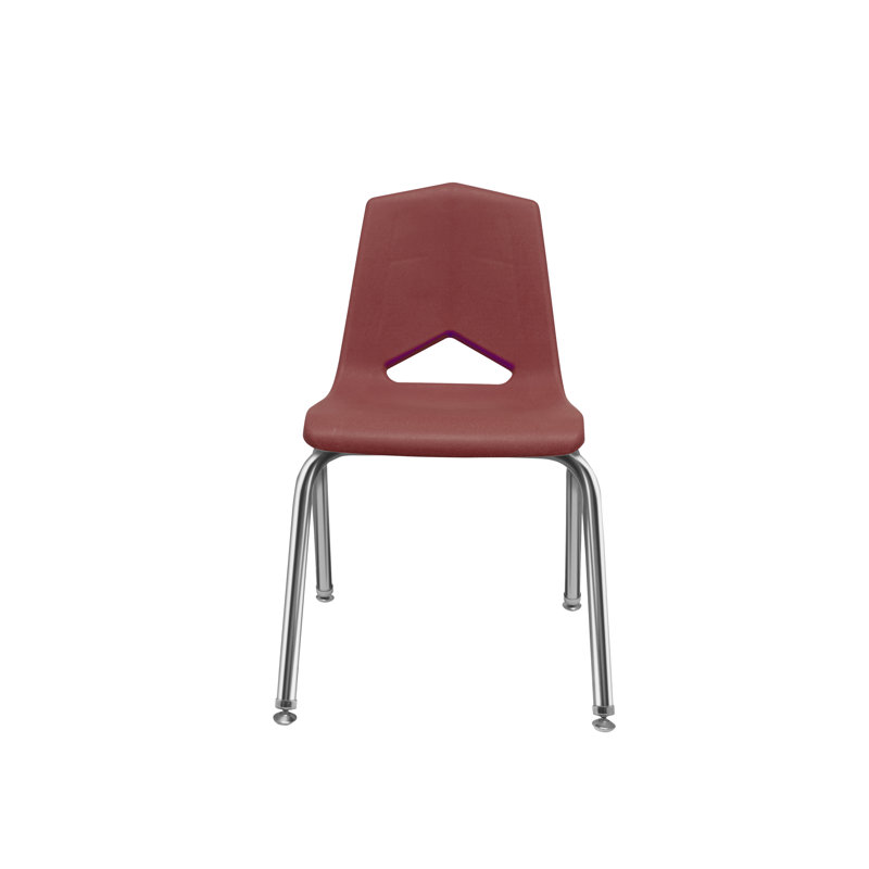 Chaise de classe MG Series, Chromé, Bourgogne, 18