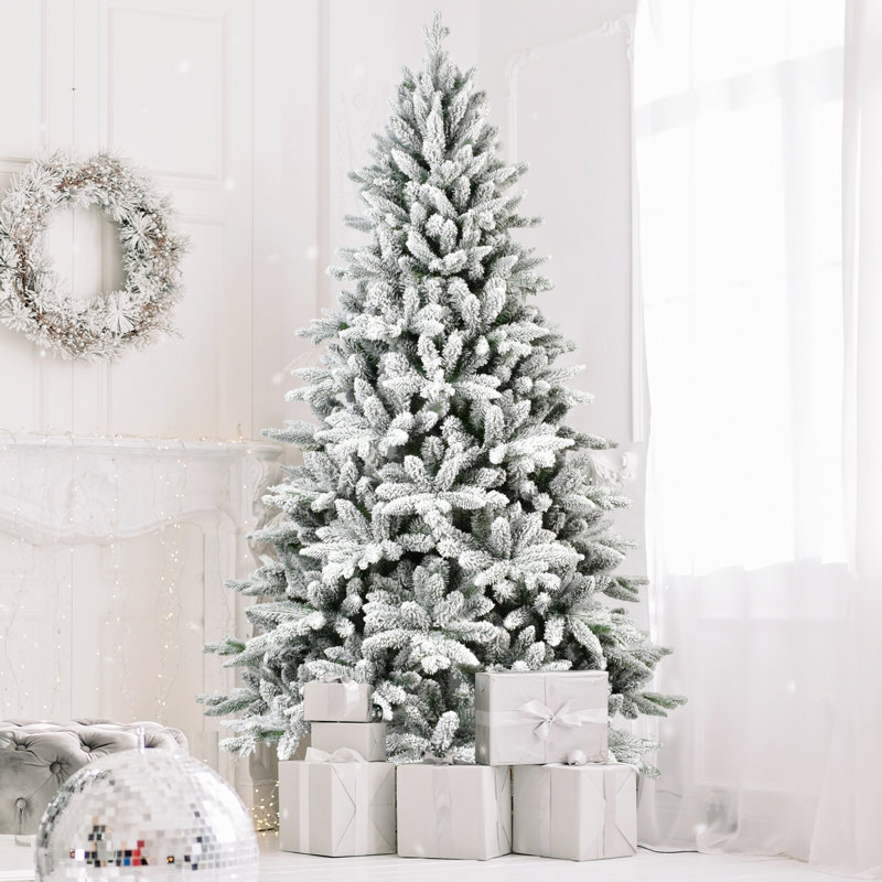 Arbres de décoration de Noël artificiels avec support, 3 tailles disponibles, 7'