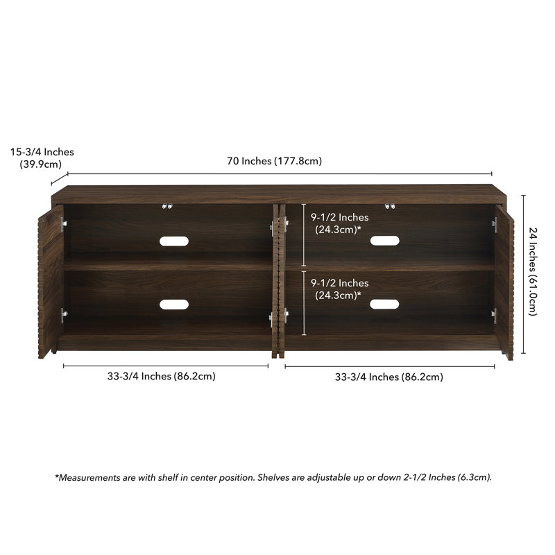 Amberg with Fireplace Included, Dark Brown