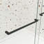 Porte de douche coulissante à dérivation, verre trempé transparent de 5/16 po, noir mat, Nano facile à nettoyer, fuite, finition noire d'installation, collision, poignée en acier inoxydable