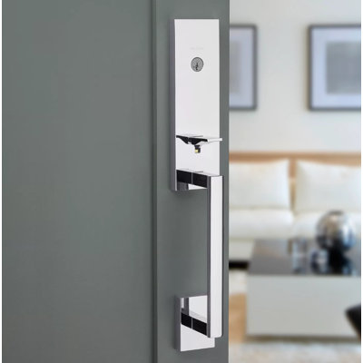 Vancouver Exterior Portion Handleset with Single Cylinder Deadbolt (Interior Portion Sold Separately)