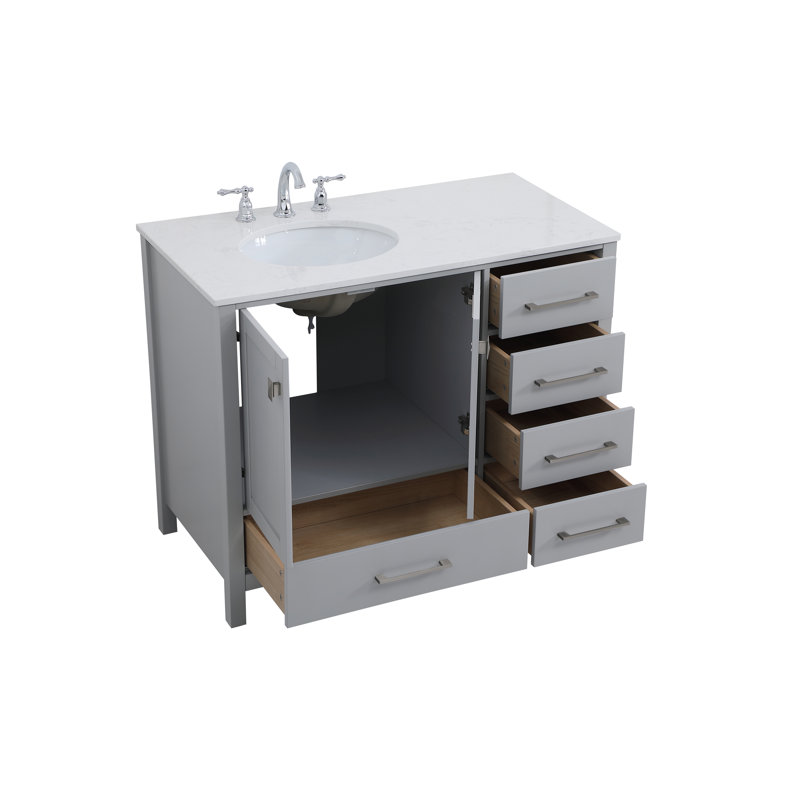 Ensemble de meuble-lavabo simple 42 po Irene, Gris