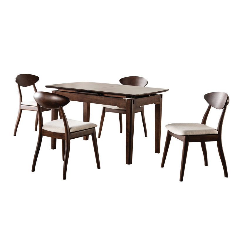 Rozella 5-Piece Solid Wood Dining Table Set