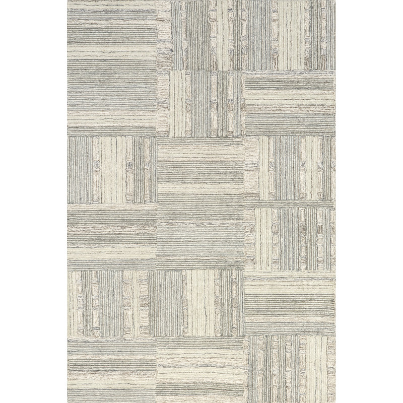 Tapis rayé en laine F601D3508FBA4E8B85557B322281A499, Rectangle de 5 pi x 8 pi