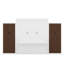 Grand lit escamotable mural avec placard, tiroirs et table