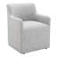 Chaise avec accoudoirs rembourrée avec roulettes Orya-1708436287