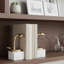 Gold Snake Bookends - Chic Aluminum & Marble, 7-Inch - Stylish Home Library Essentials