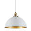 Ensemble de 3 luminaires suspendus dôme blanc et doré 11,8 pouces pour îlot de cuisine -745682899-741238542-741243435