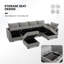 Canapé modulaire rembourré avec rangement en U Tremee-70975222