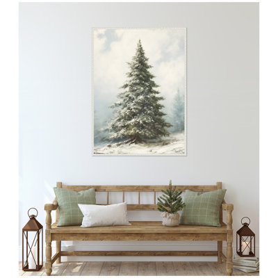 Reproduction d'art sur toile encadrée enneigée par The Creative Bunch Studio