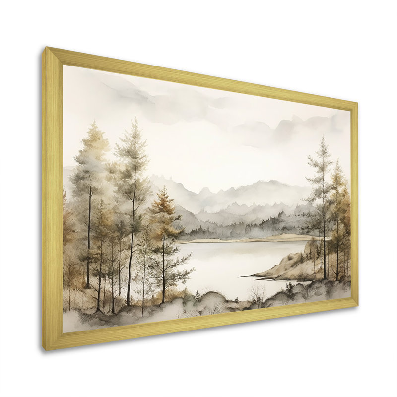 Impression sur toile Modern Modern Scandinavian Silence III - Modern-Scandinavian, Cadre doré simple