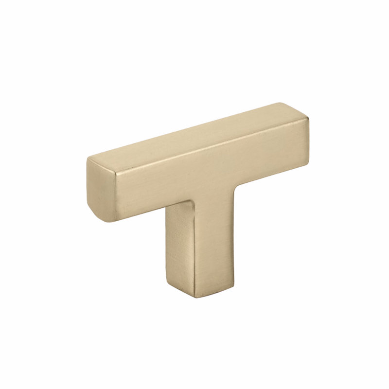 Warwick Rectangular Knob, Satin Brass