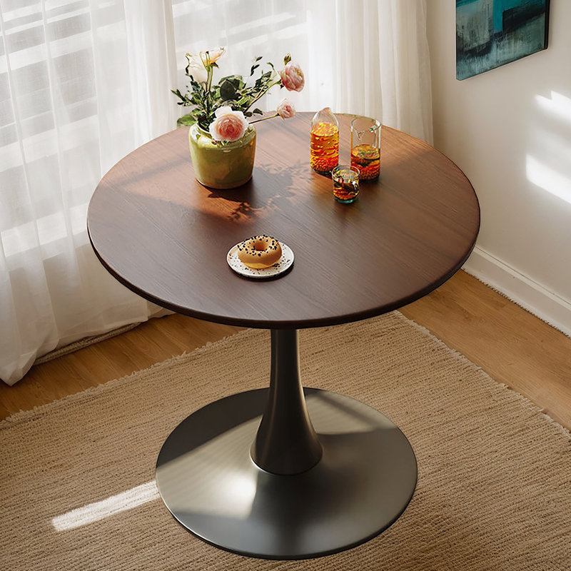 Table de salle à manger Gedin, Noir, Noyer, H 29,1 po x L 23,6 po x l 23,6 po