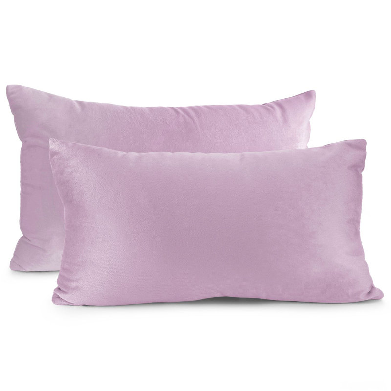 Velvet decorative Throw Pillow Cover, Light Gray Lavender
